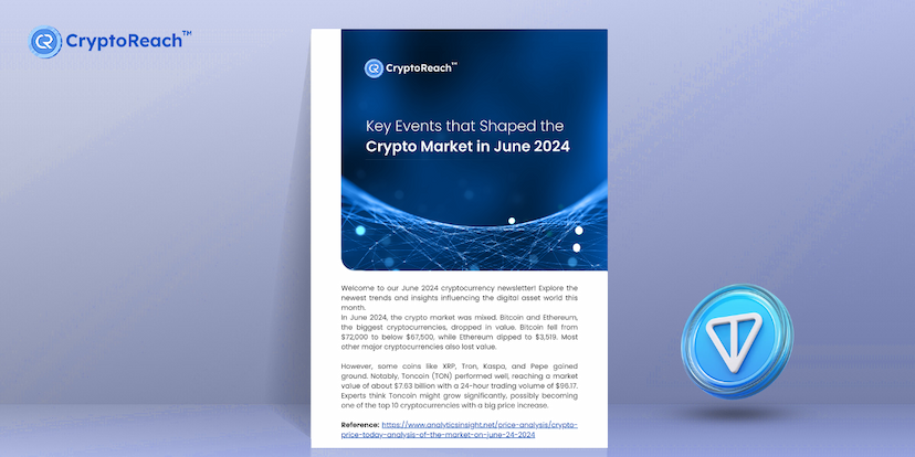Toncoins Leads Crypto Market Gains, Hits Record High: June 2024